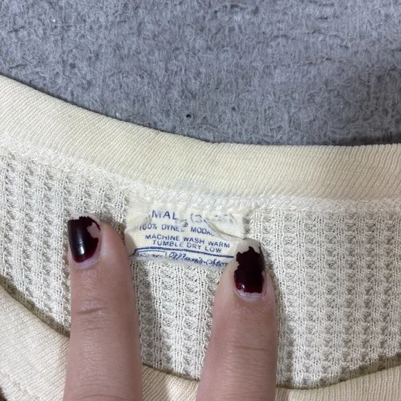 Vintage Sears Thermal Shirt Men's M/L Waffle Knit Base Layer USA 70s 80s - Picture 2 of 6